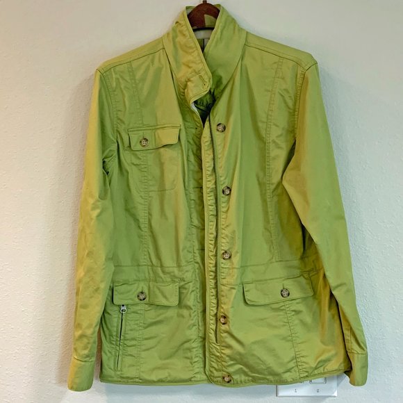 Columbia Sportswear XCO chartreuse cotton stretchy jacket L. - Picture 2 of 13